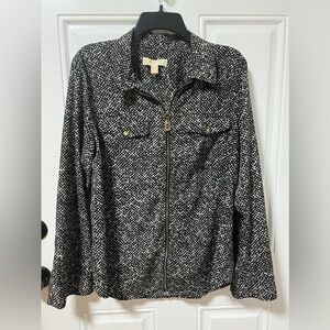 Michael Michael Kors Black White Zip
Front Blouse